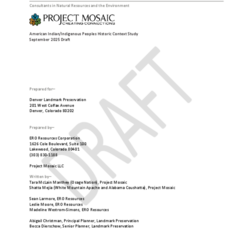 American Indian and Indigenous Peoples Historic Context Study - Public Review Draft thumbnail icon
